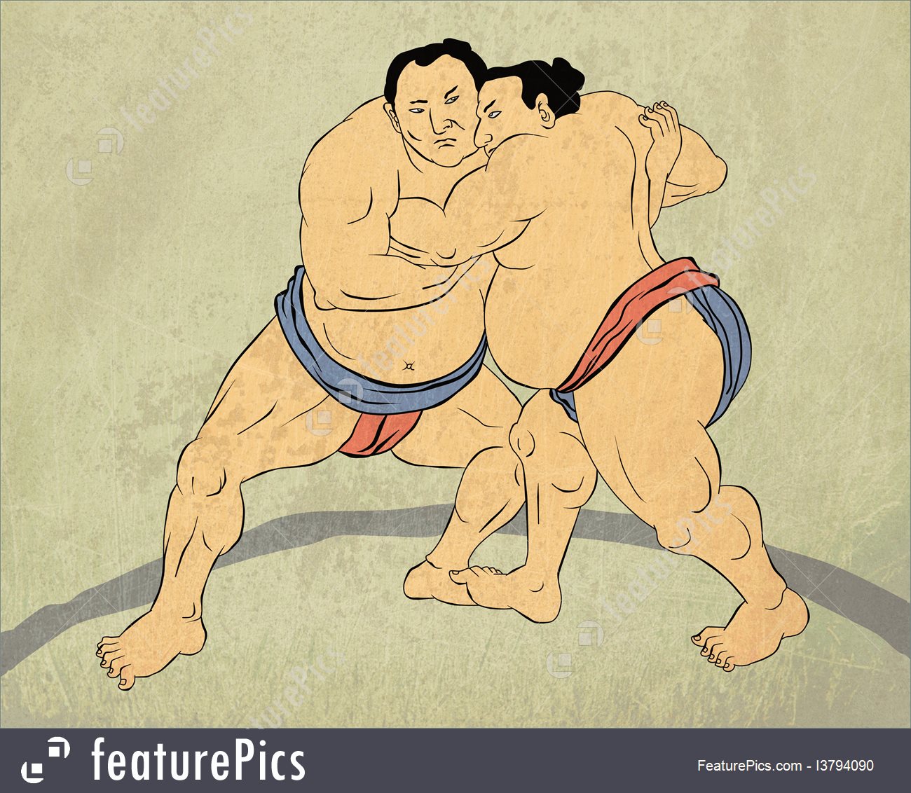 1300x1132 Japanese Sumo Wrestler Illustration - Sumo Wrestler Sketch