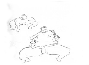 300x218 Sumo Wrestler Drawings Fine Art America - Sumo Wrestler Sketch