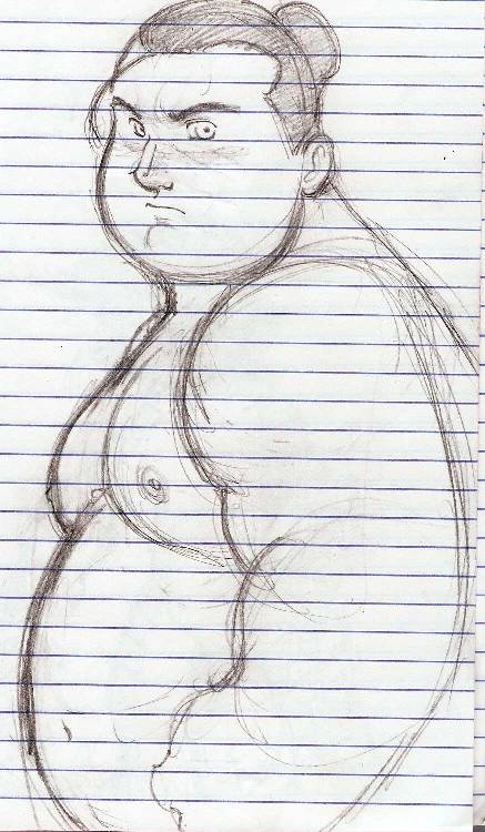 437x750 Sumo Wrestler By Xenobody - Sumo Wrestler Sketch