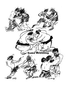 231x300 Sumo Wrestling Drawings Fine Art America - Sumo Wrestler Sketch
