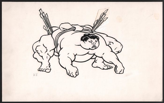 700x438 Vleeschouwer, Willem - Sumo Wrestler Sketch