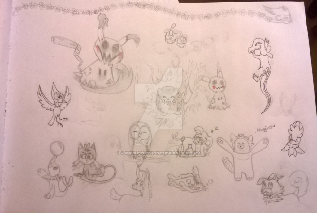 1024x690 Pokemon Sun And Moon Sketch By Lorena The Bunny - Sun And Moon Sketch