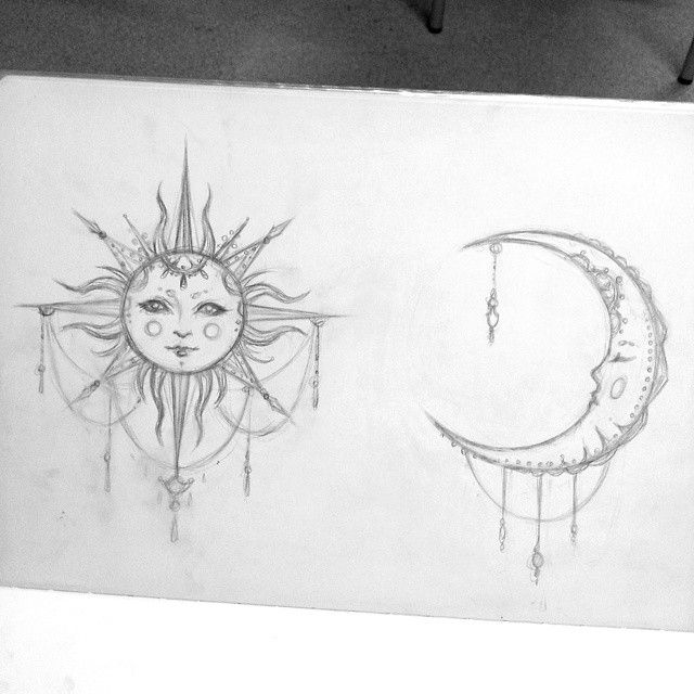 Sun And Moon Sketch At Explore Collection Of Sun