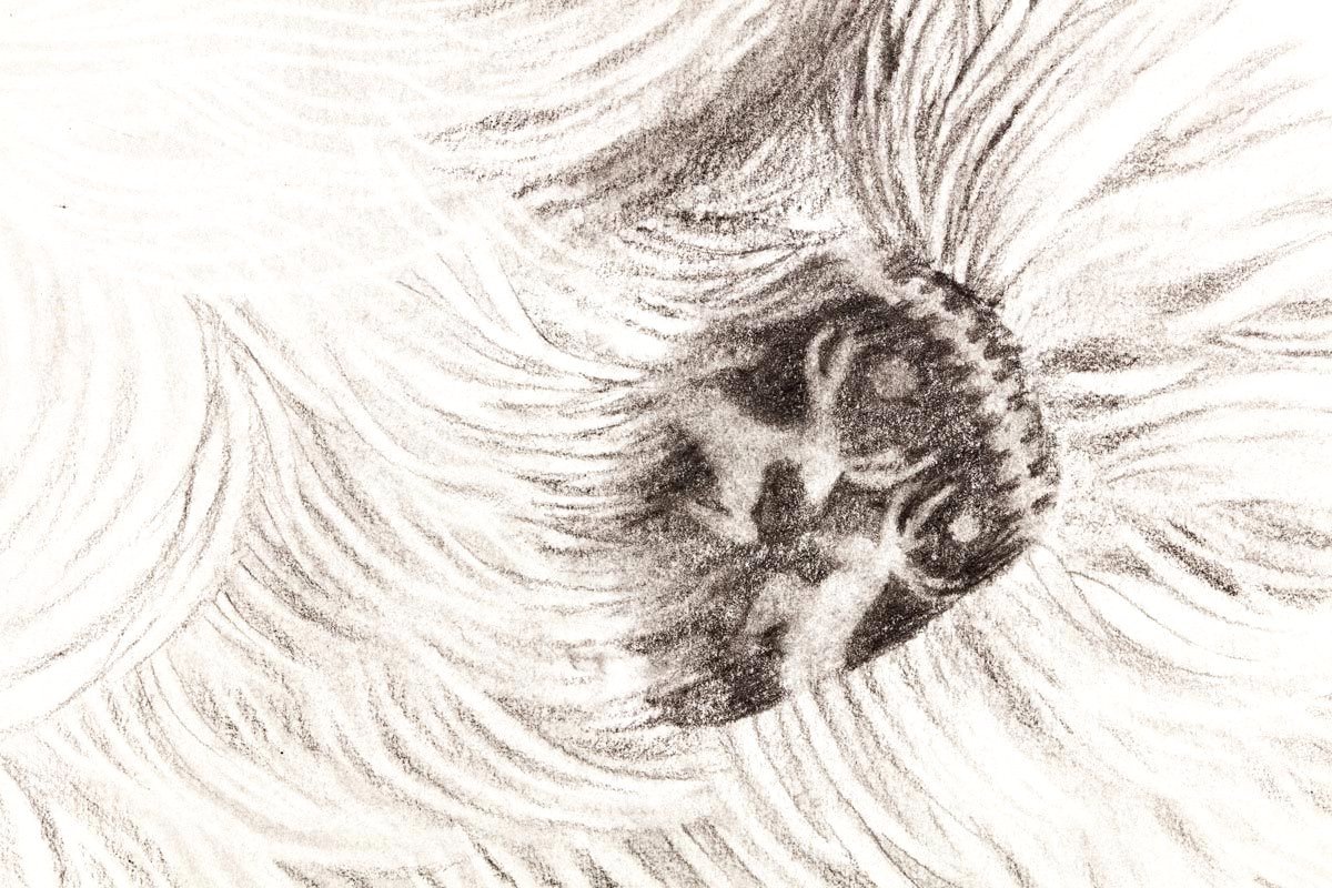 1200x800 East Of The Moon West Of The Sun Original Sketch - Sun And Moon Sketch