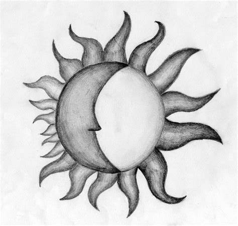 Sun And Moon Sketch At Paintingvalley Com Explore Collection Of