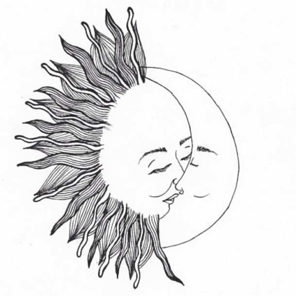 610x610 - Sun Moon Sketch