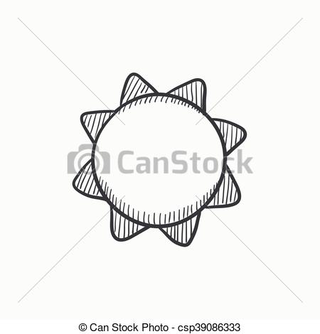 450x470 Sun Sketch Icon. Sun Vector Sketch Icon Isolated On Background - Sun Sketch Images