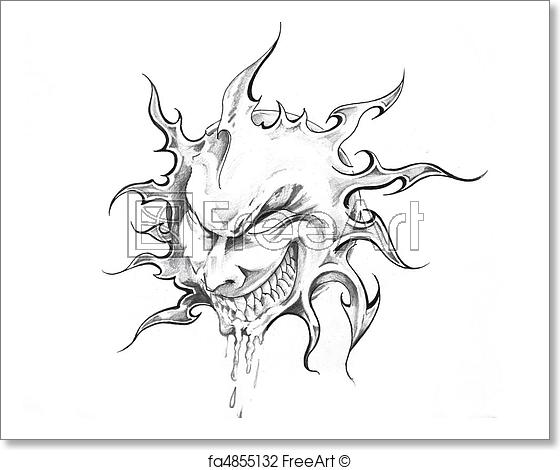 560x470 Free Art Print Of Sketch Of Tattoo Art, Sun With Face Freeart - Sun Sketch Images