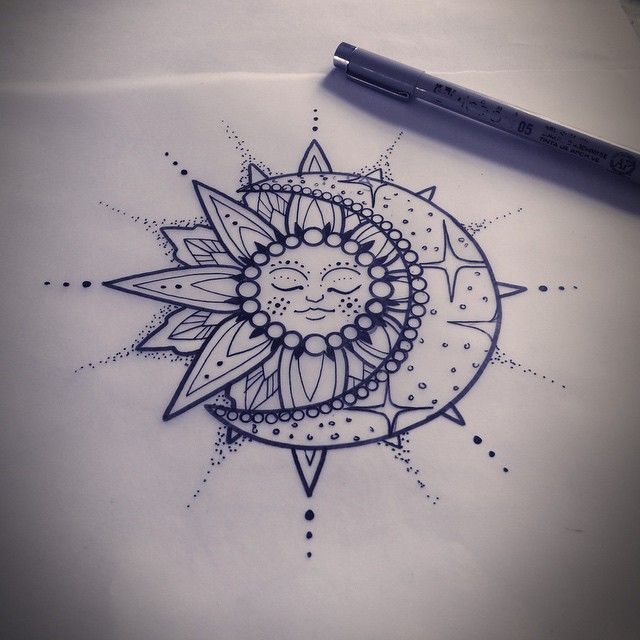 640x640 Collection Of Drawing Ideas Sun And Moon High Quality, Free - Sun Sketch Tumblr