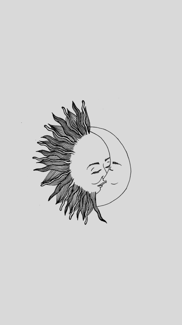 720x1280 Lockscreens Requested Moon And Sun. - Sun Sketch Tumblr