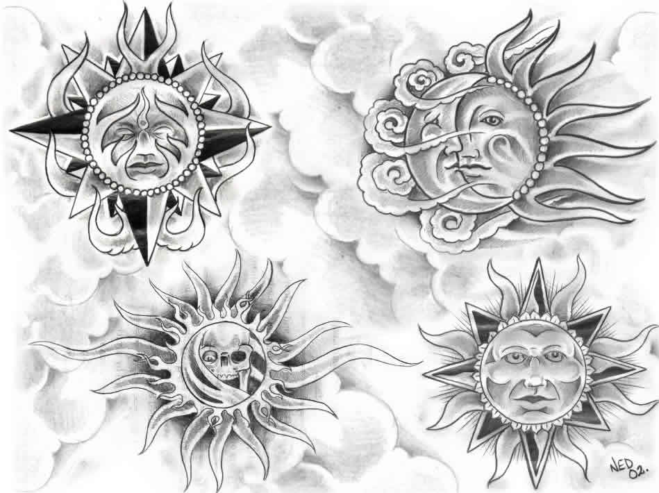 949x710 Sketch Sun Tattoos Part 3 3d Tattoos Images - Sun Tattoo Sketch