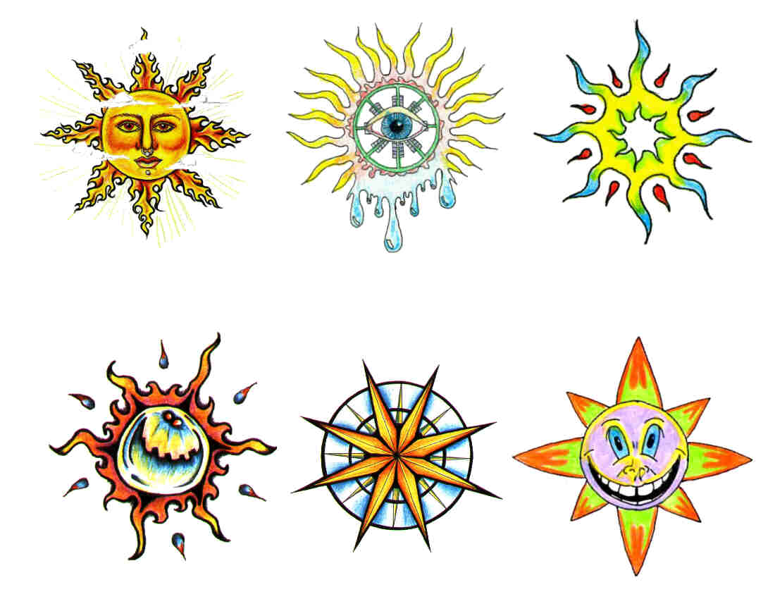 1100x850 Some Sun Moon Amp Star Tattoo Sketches - Sun Tattoo Sketch