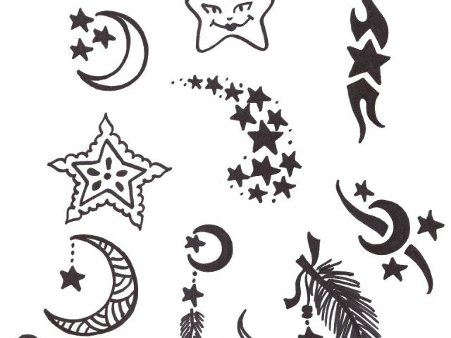 Moon And Star Tattoo Ideas
