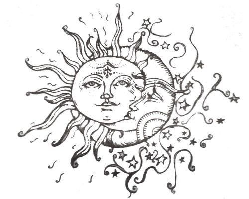 Sun Tattoo Sketch at PaintingValley.com | Explore collection of Sun ...