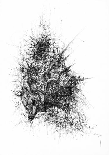 375x531 Sunflower Drawing By Jia Xue Saatchi Art - Sunflower Sketch