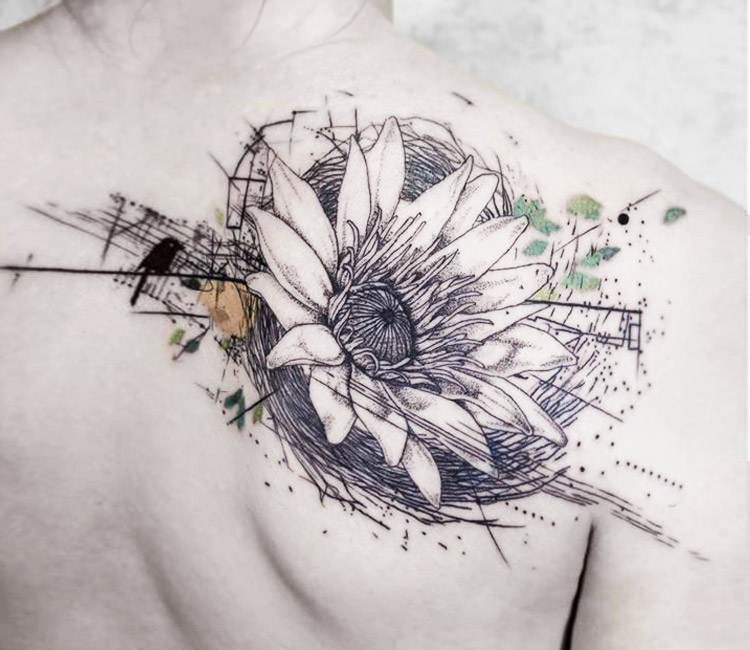 750x650 Sunflower Tattoo By Koit Tattoo Post 18603 - Sunflower Tattoo Sketch