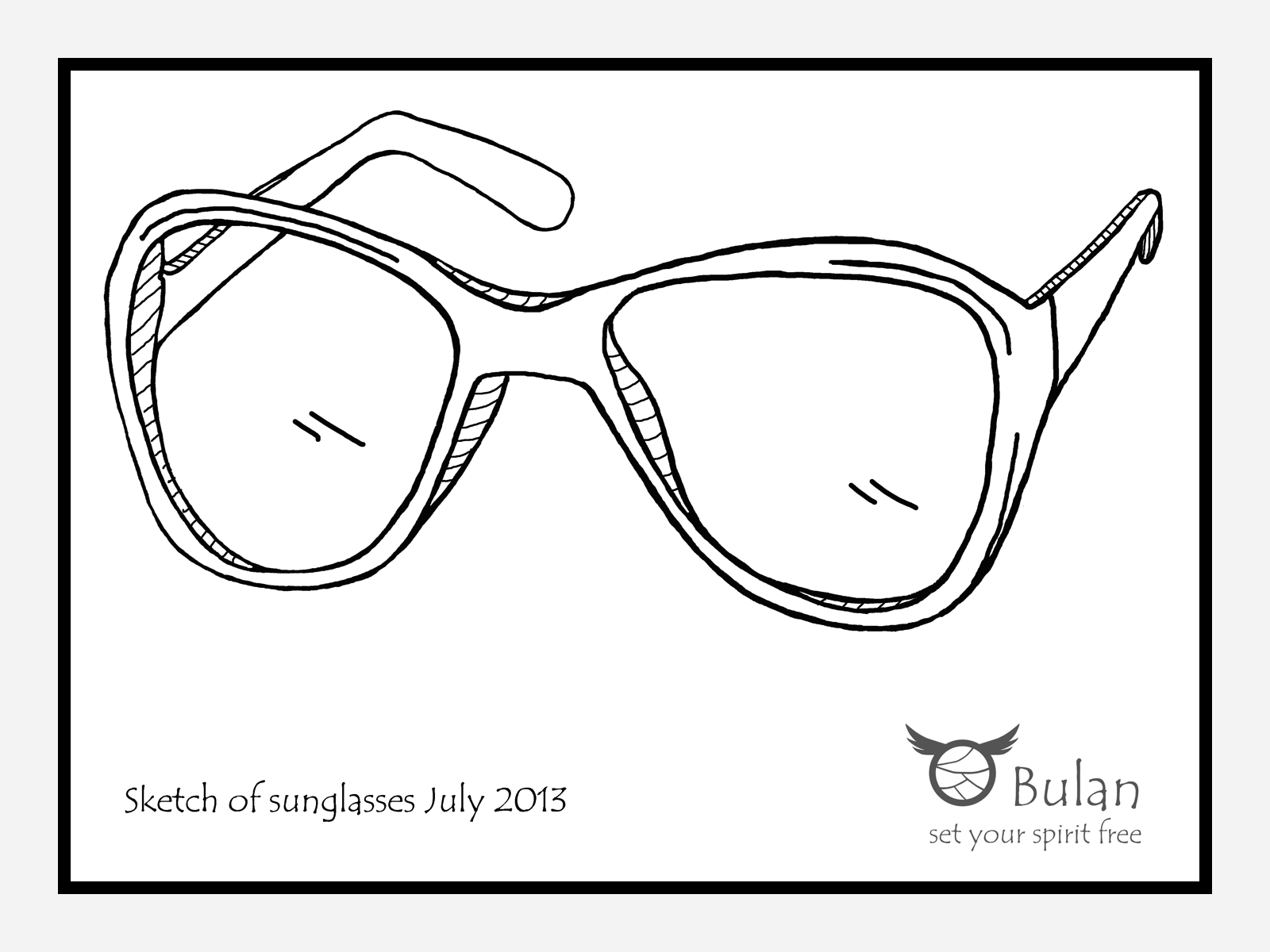 1600x1200 Sketch Of The Day No 91 Sunglasses - Sunglasses Sketch