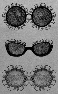 190x306 Sunglasses Sketch Design By Anoctua Spreadshirt - Sunglasses Sketch