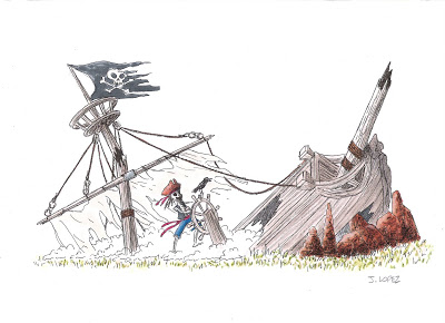 400x290 The Haunted Mansion Northside The Pirate Ship - Sunken Ship Sketch