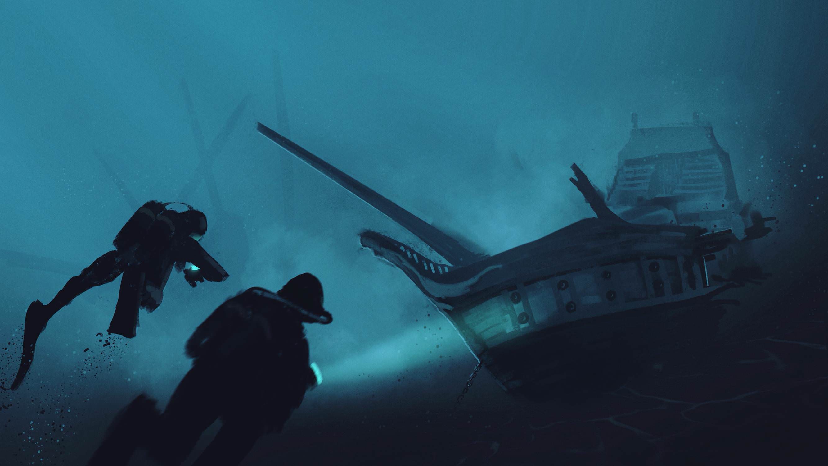 2668x1500 Daily Sketch 6 Sunken Ship Conceptart - Sunken Ship Sketch