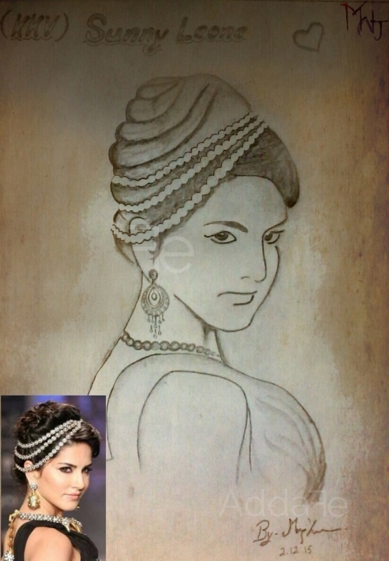 554x800 Sketch Of Sunny Leone(Kkv) Addafe - Sunny Sketch