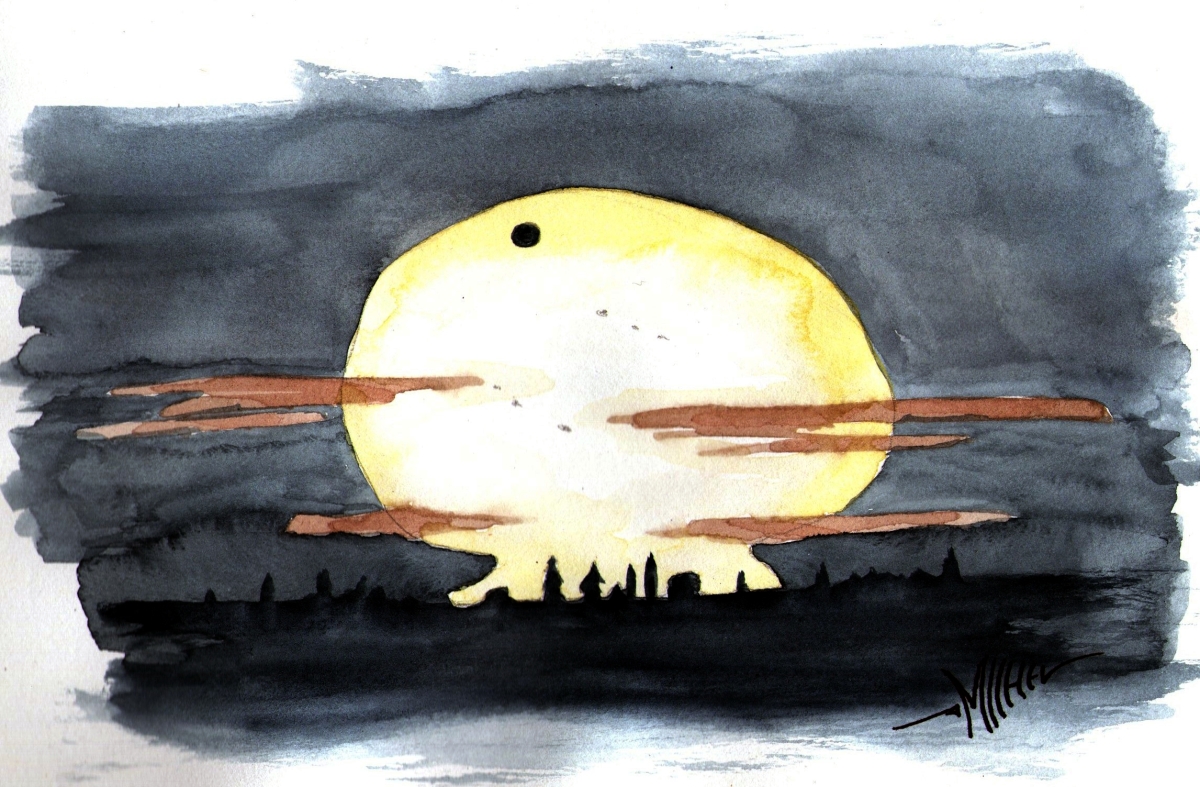 1200x787 Sunrise Transit Astronomy Sketch Of The Day - Sunrise Sketch