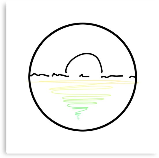 550x545 Sunrise Sketch Design Canvas Prints By Daniel Ward Redbubble - Sunrise Sketch