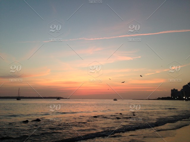 640x480 Art - Sunset Beach Sketch