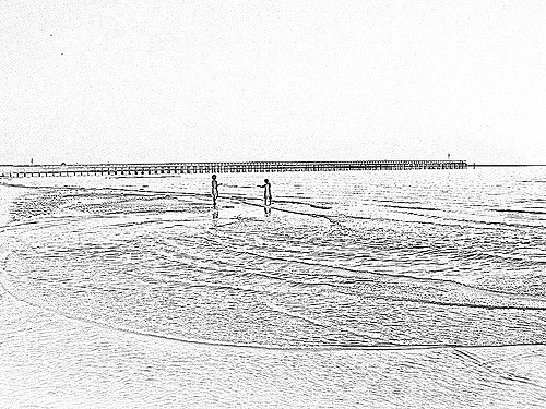 500x375 Sunset Beach Dumpr Sketch Created With - Sunset Beach Sketch