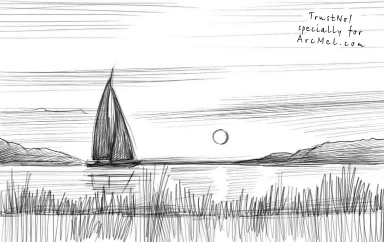 768x485 How To Draw Sunset Step By Step - Sunset Sketch