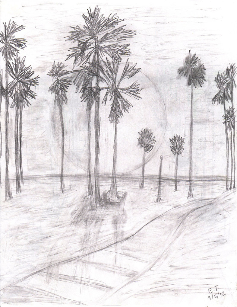 786x1017 Perspective Sketch Of Sunset (Drawing) By Yugioh1985 - Sunset Sketch