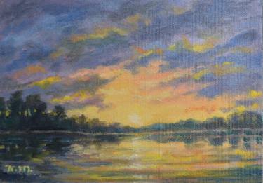 375x261 Saatchi Art Offshore Sunset Sketch (C) 2015 By K. Mcdermott - Sunset Sketch