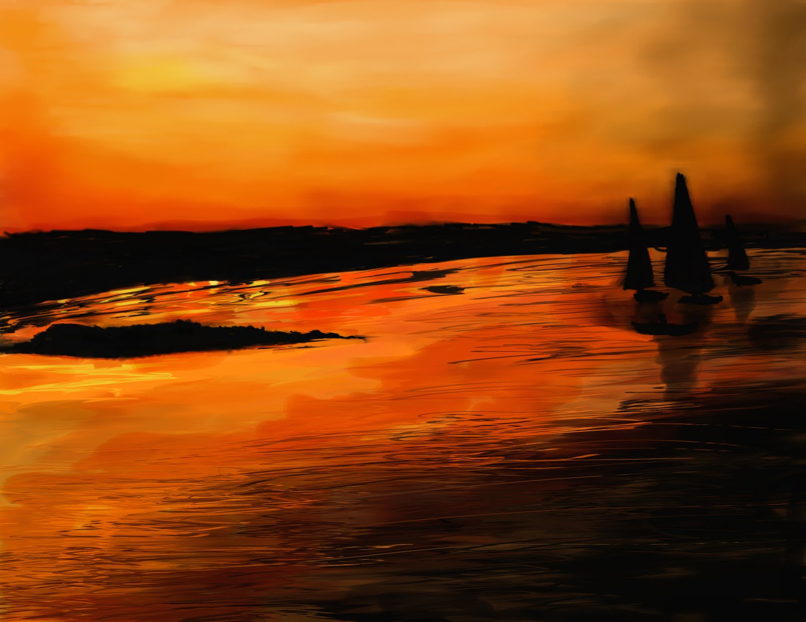 1600x1236 Taylor Sheldrick Illustration Sunset Sketch - Sunset Sketch
