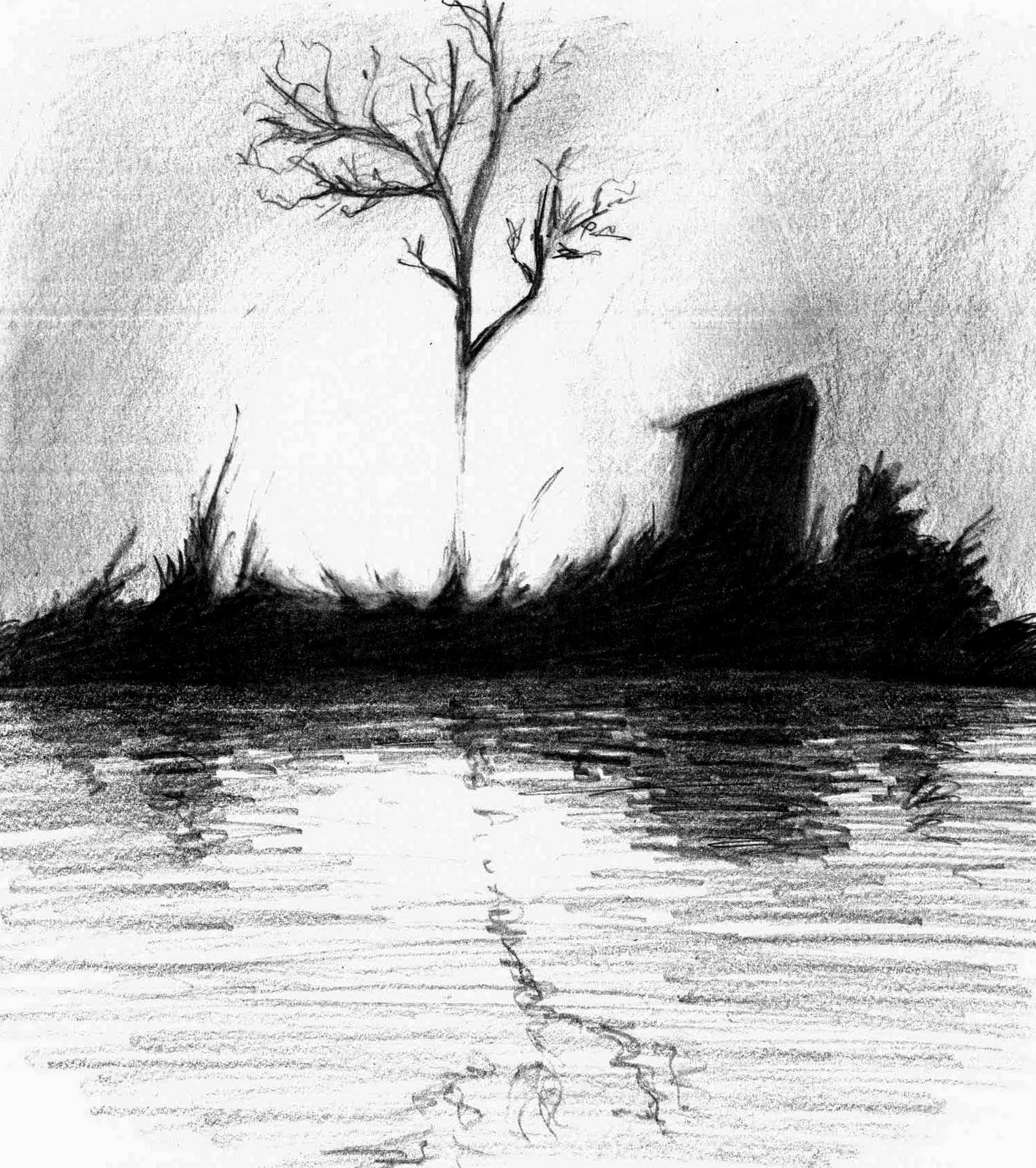 Sunset Sketch Black And White at Explore
