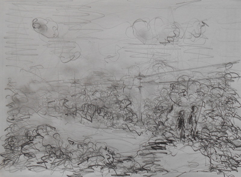 800x588 Artwork By George Tourtouras - Sunset Sketch Black And White