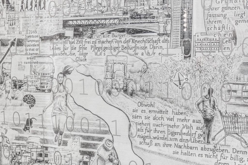 1024x683 Care + Repair Sunset Drawing Architekturzentrum Wien - Sunset Sketch Black And White