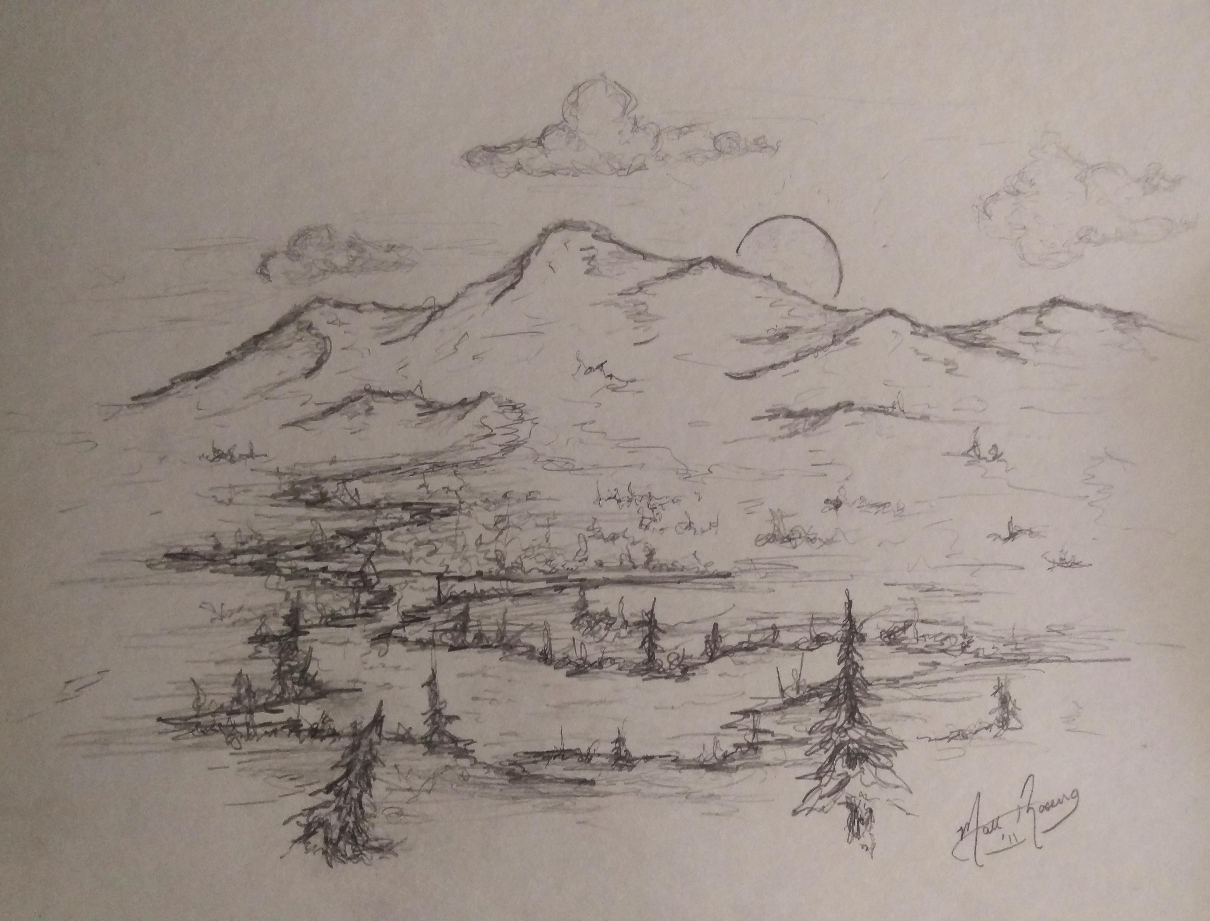 Sunset Sketch Pencil at Explore collection of