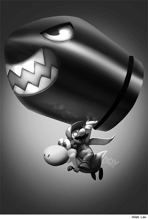 500x741 Super Mario Bros. By Adam Law For Super Sketch Squad Juegos - Super Mario Bros Sketch
