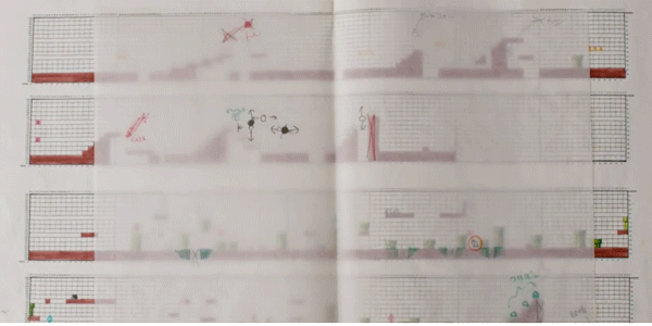 600x300 These Sheets Of Graph Paper Were Used To Design Super Mario Bros - Super Mario Bros Sketch