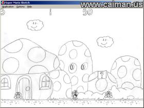 280x210 Caiman Free Games Super Mario Sketch By Yoshimaster Productions. - Super Mario Sketch