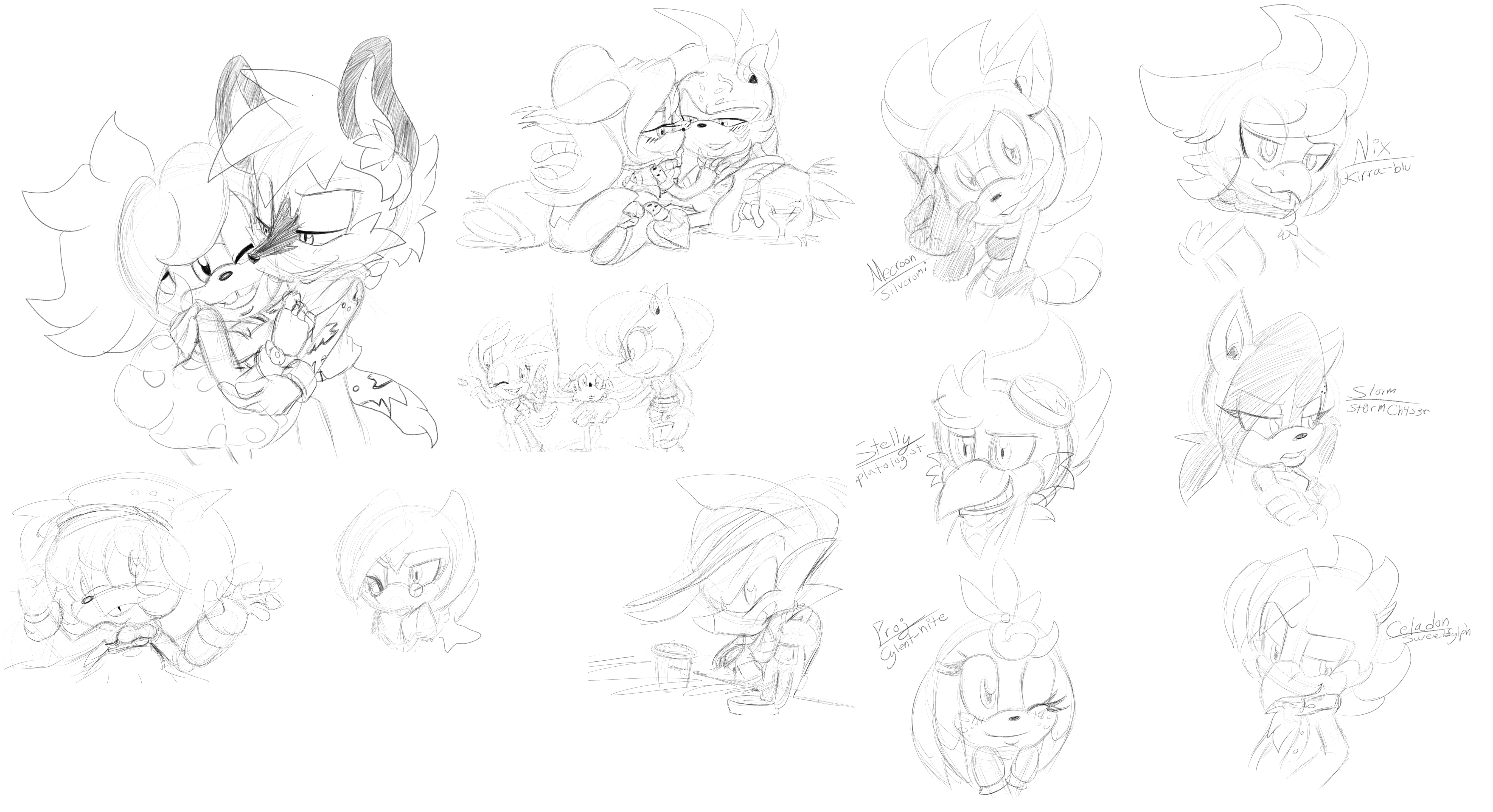 5440x2960 Super Sonic Sketch Dump Weasyl - Super Sonic Sketch