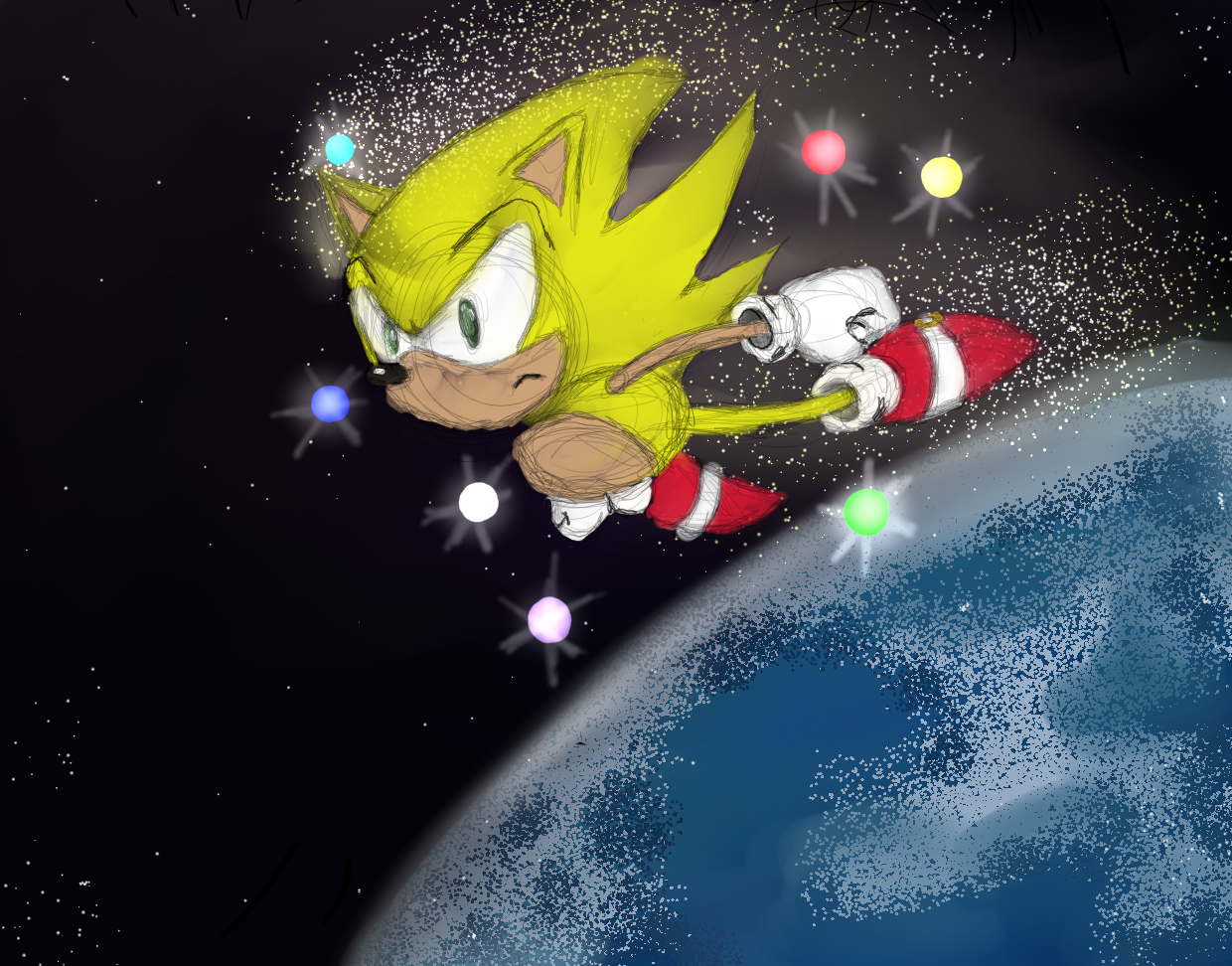 1240x972 Super Sonic Sketch By Mtapartstuff - Super Sonic Sketch