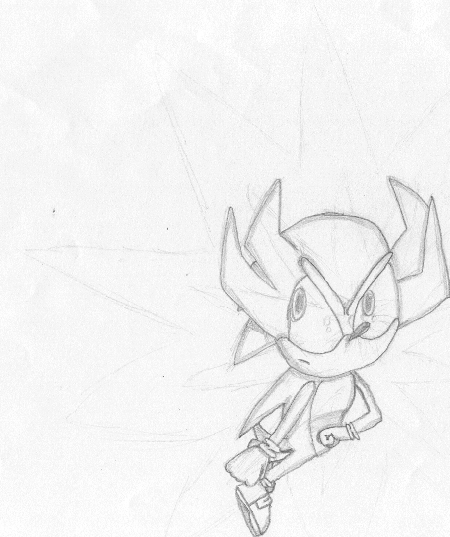 918x1095 Bit Master Studios Artwork - Super Sonic Sketch