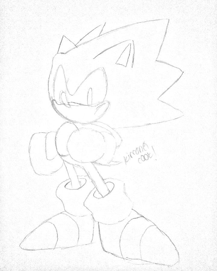 720x900 Classicsonicthehedgehog - Super Sonic Sketch