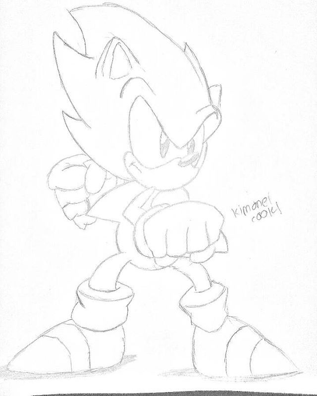 640x800 Classicsonicthehedgehog Instagram Photos And Videos - Super Sonic Sketch