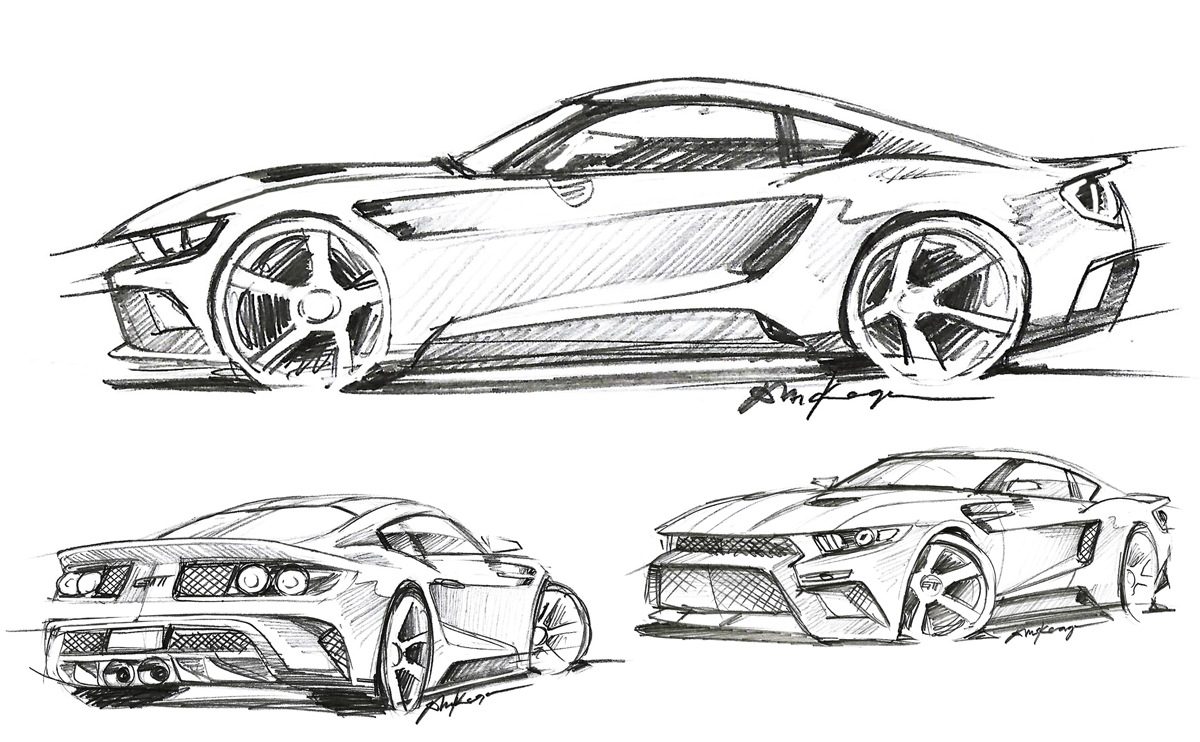 supercars drawing easy