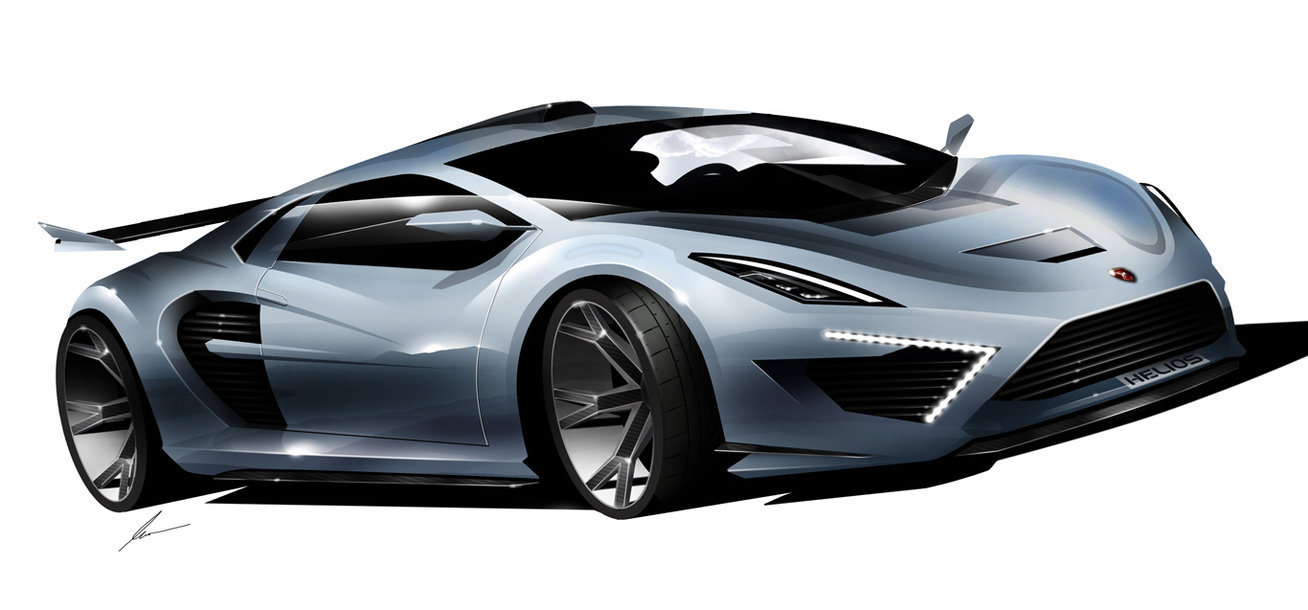 1308x610 Gumpert Helios Supercar Concept Sketch By Pietrekm - Supercar Sketch