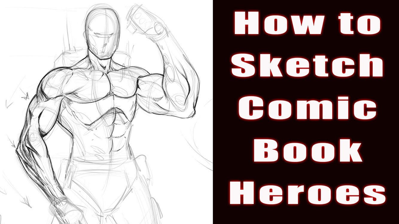 1334x750 How To Draw - Superhero Figure Sketch
