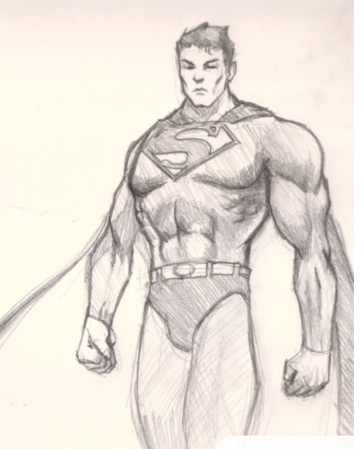 513x635 How To Draw Superman 13 Steps (With Pictures) - Superhero Figure Sketch