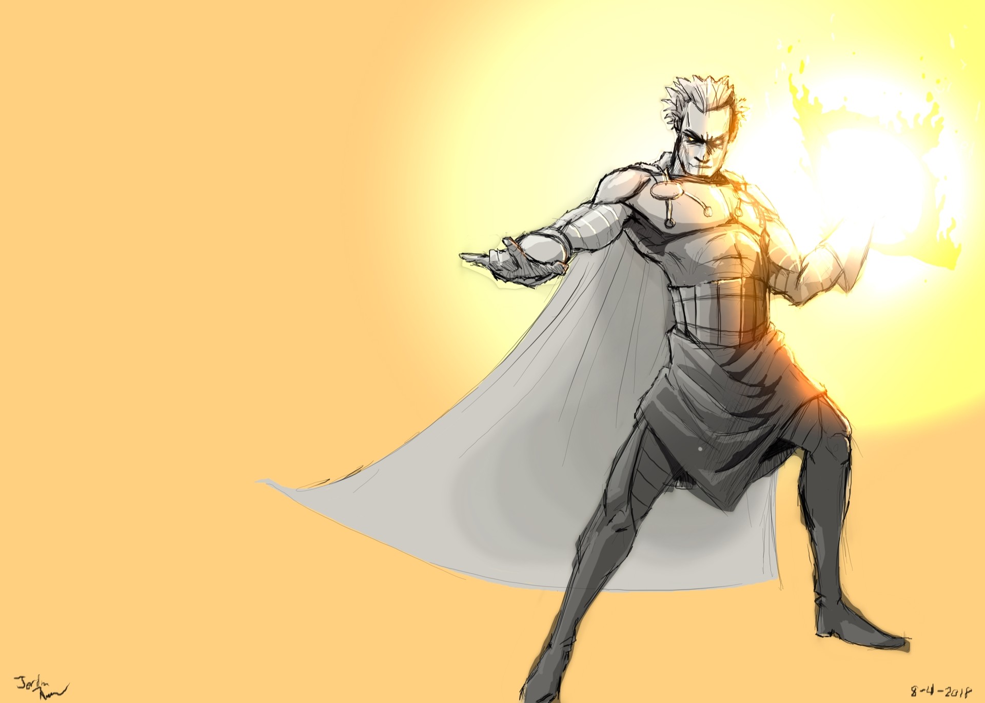 1920x1371 Jordan Adams - Superhero Figure Sketch